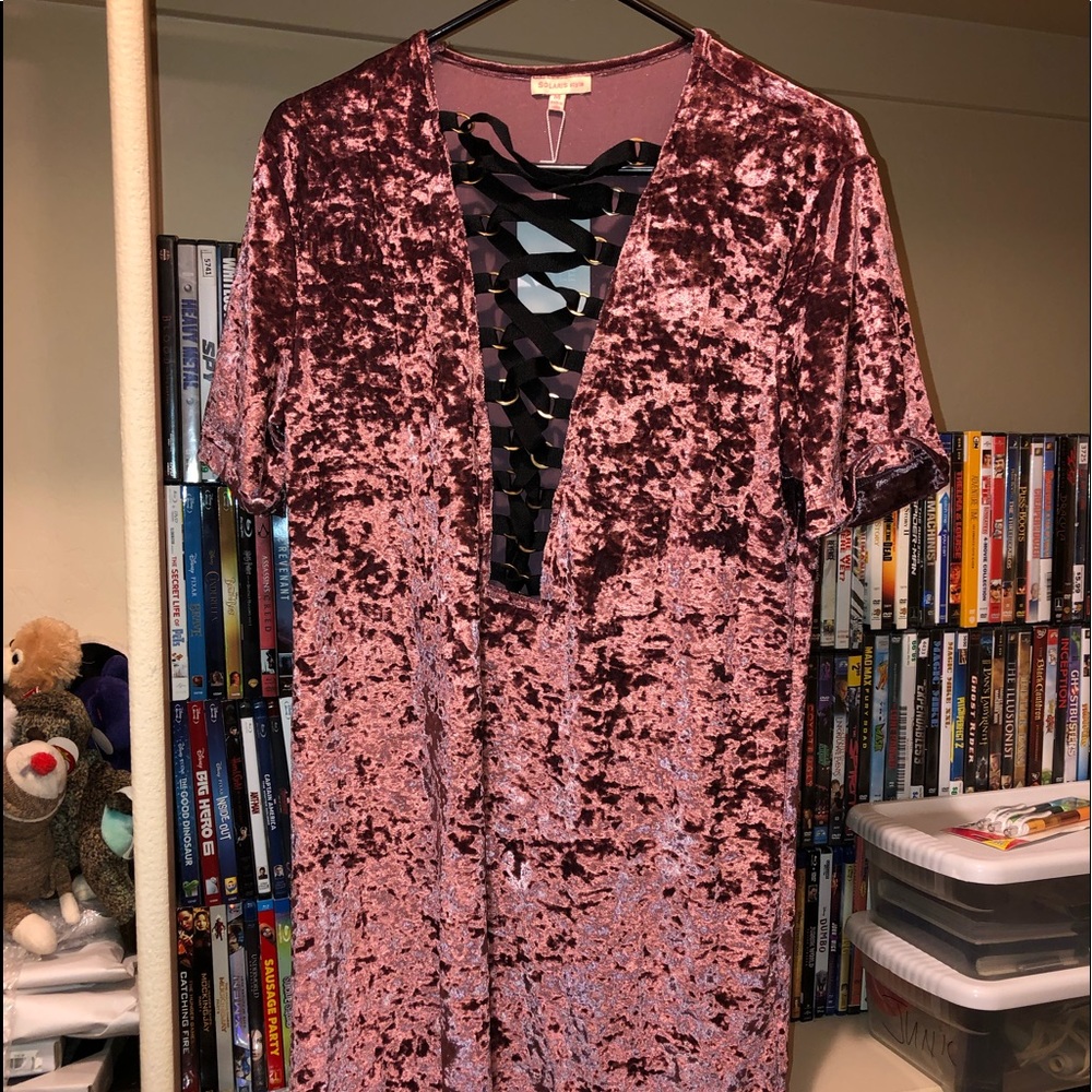 Solaris style dress. Pink. Size M